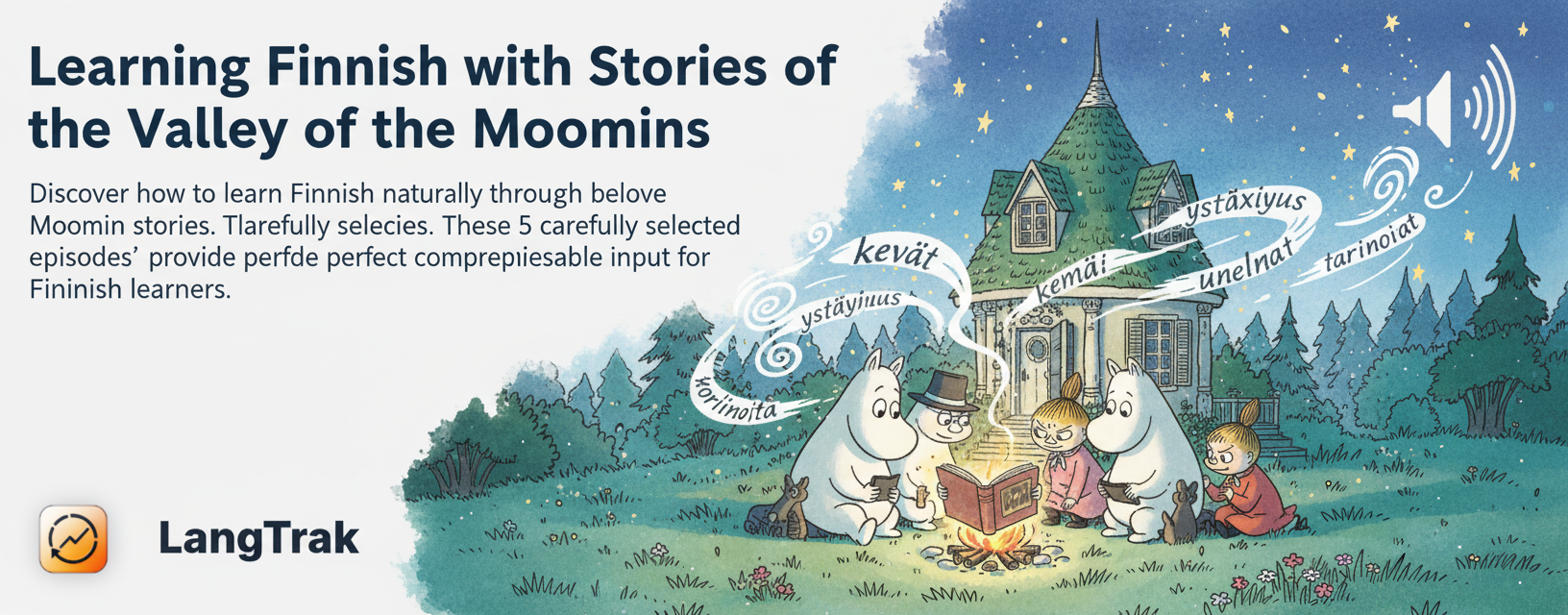 Learning Finnish with Stories of the Valley of the Moomins