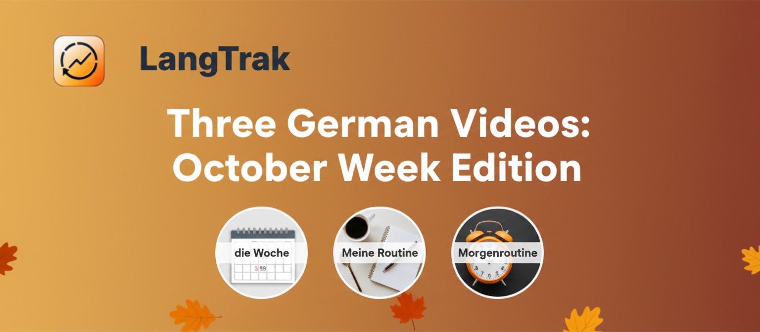 Three German Videos: October Week Edition